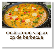 mediterrane vispan op de barbecue