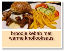 broodje kebab met warme knoflooksaus