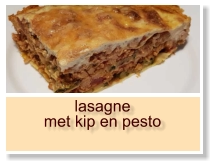 lasagne met kip en pesto