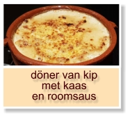 döner van kip met kaas en roomsaus