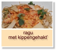 ragu  met kippengehakt’