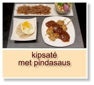 kipsaté  met pindasaus