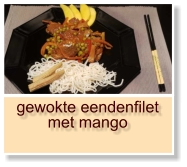 gewokte eendenfilet met mango