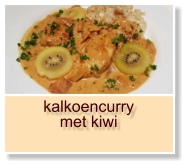 kalkoencurry met kiwi