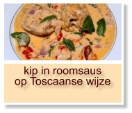 kip in roomsaus op Toscaanse wijze