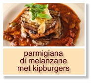 parmigiana di melanzane met kipburgers