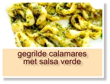 gegrilde calamares met salsa verde