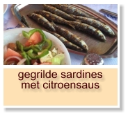 gegrilde sardines met citroensaus