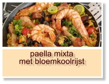 paella mixta met bloemkoolrijst