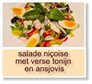 salade niçoise met verse tonijn en ansjovis