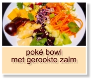 poké bowl met gerookte zalm