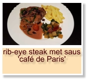 rib-eye steak met saus 'café de Paris'