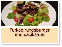 Turkse rundsburger met caciksaus