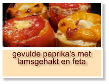 gevulde paprika's met lamsgehakt en feta