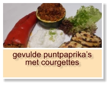 gevulde puntpaprika’s met courgettes