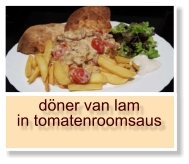 döner van lam in tomatenroomsaus