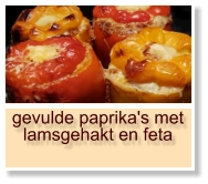 gevulde paprika's met lamsgehakt en feta