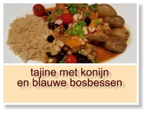 tajine met konijn en blauwe bosbessen