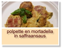 polpette en mortadella in saffraansaus