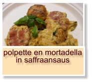 polpette en mortadella in saffraansaus