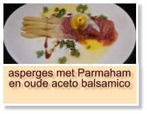 asperges met Parmaham en oude aceto balsamico