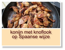 konijn met knoflook op Spaanse wijze