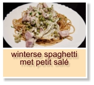 winterse spaghetti met petit salé