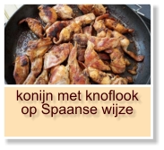 konijn met knoflook op Spaanse wijze