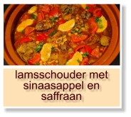 lamsschouder met sinaasappel en saffraan