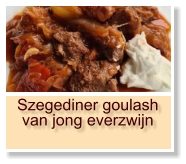 Szegediner goulash van jong everzwijn