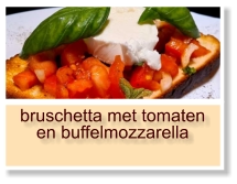 bruschetta met tomaten en buffelmozzarella