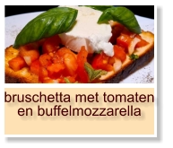 bruschetta met tomaten en buffelmozzarella