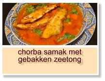 chorba samak met gebakken zeetong