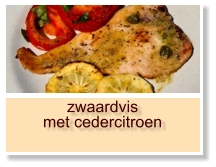 zwaardvis met cedercitroen