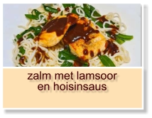 zalm met lamsoor en hoisinsaus