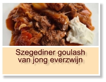 Szegediner goulash van jong everzwijn