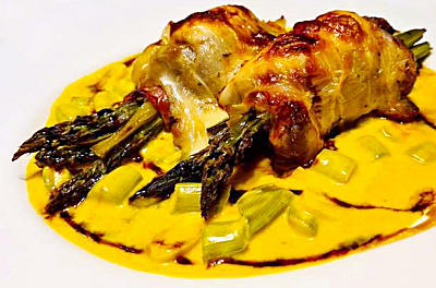 involtini di pollo con asparagi