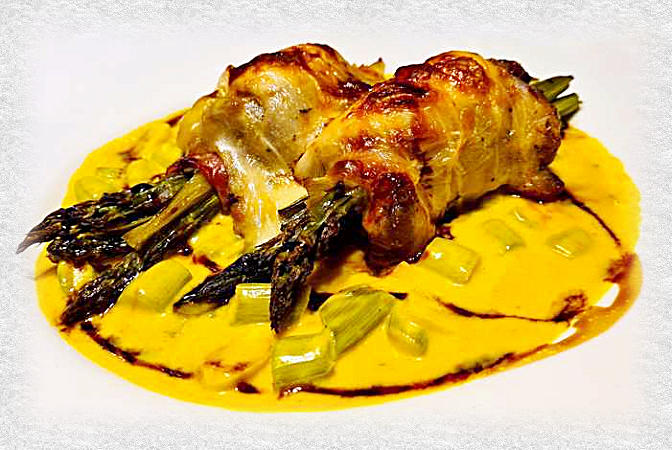 involtini di pollo con asparagi